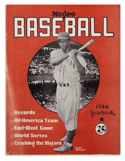 (SPORTS--BASEBALL.) Negro Baseball 1946 Yearbook. Numerous illustrations. 32 pages. 4to, 11 x 8...