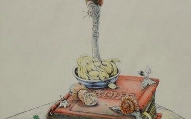 SWELTER'S COOKBOOK - RARE LIMITED EDITION LITHO, HAND COLOURED