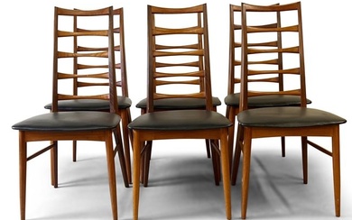 Six Danish Niels Koefoeds Dining Chairs