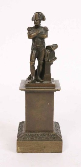 Small French Bronze of Napoleon on Pedestal