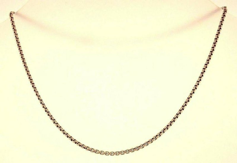 Sterling Silver Box Link Watch Chain
