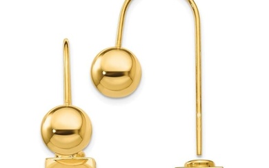 Sterling Silver Gold-tone Dangle Earrings