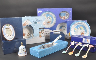 THE SNOWMAN - COLLECTION OF CERAMIC AND ENAMELLED ITEMS