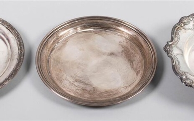 THREE AMERICAN SILVER DISHES