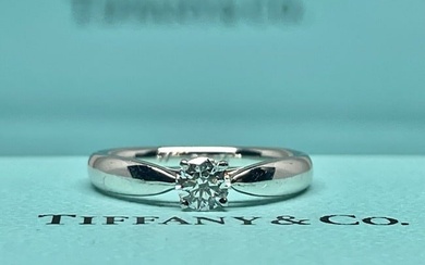 TIFFANY PLATINUM HARMONY ROUND BRILLIANT DIAMOND ENGAGEMENT RING An Outstanding Tiffany & Co