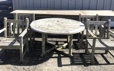 Teak Patio Table and 4 Chairs