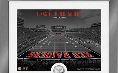 Texas Tech Red Raiders LE Custom Framed Photo with Silver Plated Coin