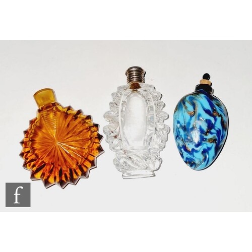 Three scent bottles, comprising a French example by Franchin...