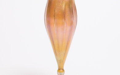 Tiffany ‘Favrile’ Iridescent Glass Floriform Vase, c. 1909