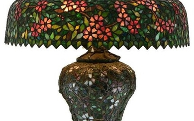 Tiffany Studios Style "Apple Blossom" Table Lamp