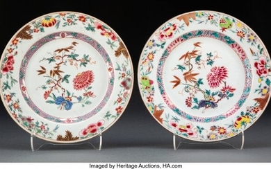Two Chinese Export Plates, Qing Dynasty, 18th ce