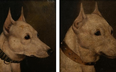 Two Paintings of Champion Bull Terriers