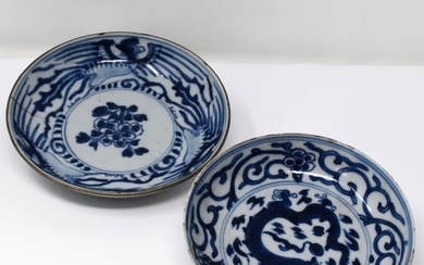 Two antique Chinese Blue and white porcelain dishes