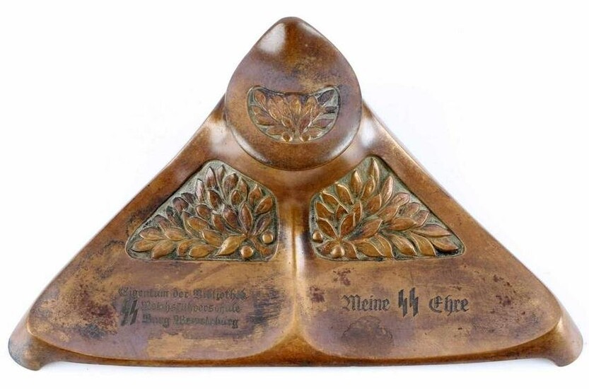 WWII GERMAN REICH SS WEWELSBURG LIBRARY INKWELL