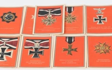 WWII NAZI GERMAN MEDAL POSTCARDS OF VARIOUS AWARDS