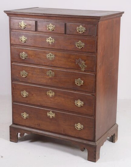 Walnut Chippendale Tall Chest, 18th c