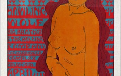 Wes Wilson "Howling Wolf Big Brother & the Holding Company - presented in San Fr