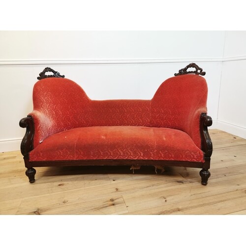 William IV. upholstered mahogany chaise longue. { 92cm H X ...