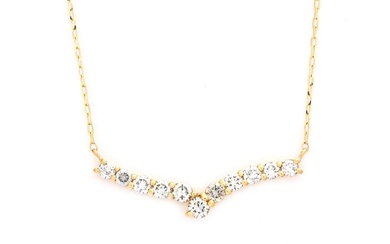 0.30 tcw VVS1 - VS2 Diamond Pendant - 18 kt. Yellow gold - Necklace with pendant - 0.30 ct Diamond - No Reserve Price
