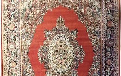 12 x 13 Sem-antique Persian Sarouk Kerman Rug