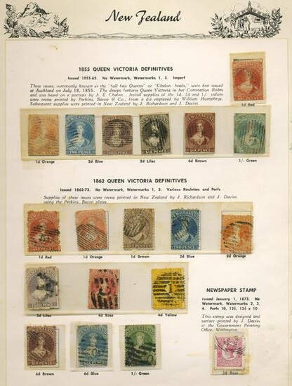 120+ RARE Antique New Zealand Stamp Collection 1855