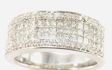 14 kt. White gold - Ring - 1.10 ct Diamond