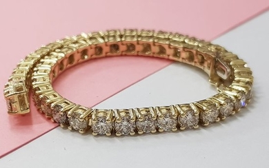 14 kt. Yellow gold - Bracelet - 9.35 ct Diamond - Diamonds