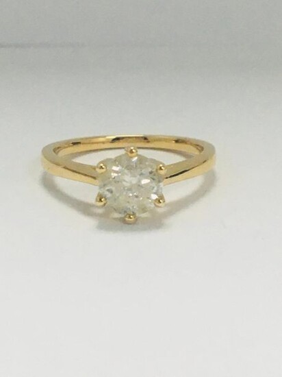 14ct Yellow Gold Diamond solitaire ring featuring, round...