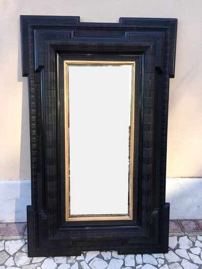 17th century style frame (h. 101,5cm) - Ebonised wood - late 19th / early 20th century