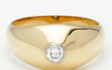 18 kt. Gold - Ring - 0.17 ct Diamond