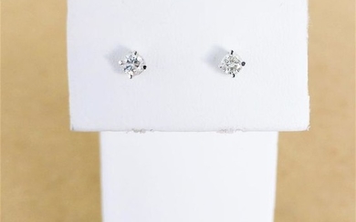 18 kt. White gold - Earrings - 0.27 ct Diamond