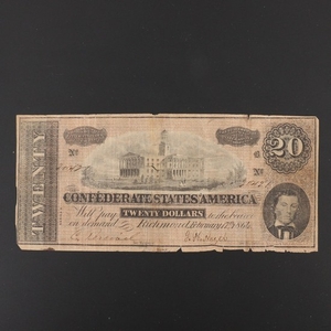 1864 T-67 $20 Obsolete currency Note