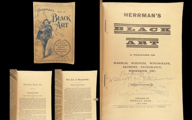1898 BLACK ARTS 1ed Alexander Herrmann Magic Alchemy Mesmerism Dreams WITCHCRAFT