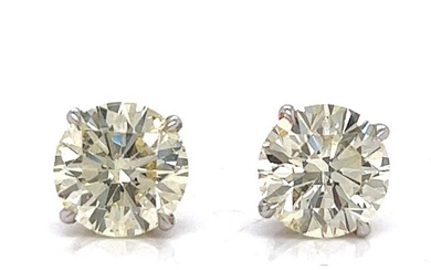18K White Gold 4.42 Ct. Diamond Stud Earrings