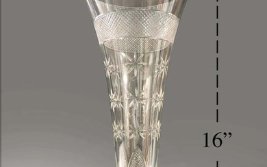 19th C. French Baccarat Crystal & Bronze Vase