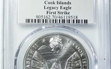 2021 COOK ISLANDS LEGACY EAGLE PCGS MS70