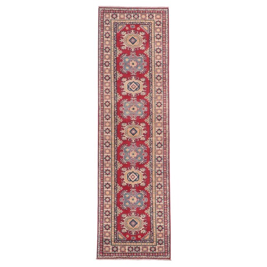 2'10 x 9'8 Hand-Knotted Pakistani Kazak Carpet Runner