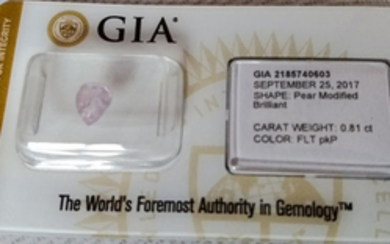 0.81 ct GIA certified natural Fancy light pinkish purple diamond