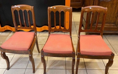 3 Mahogany Cathedral Chairs - Very good condition...