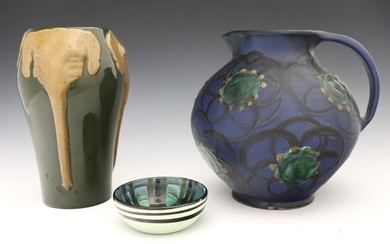 3 pc Danish Art Pottery