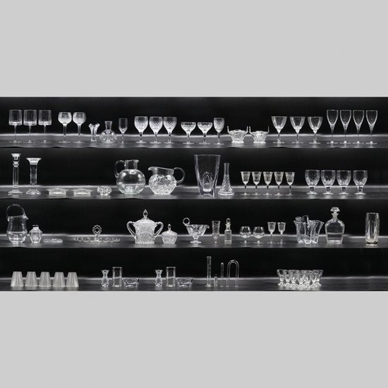57 Pieces of Assorted Estate Glass Vases, Stemware, Etc