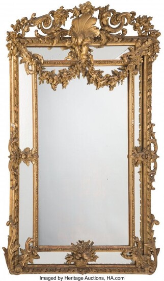 61083: A Louis XVI-Style Giltwood Mirror, 19th century