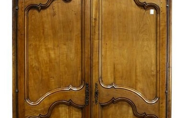 A Louis XV Provincial fruitwood armoire