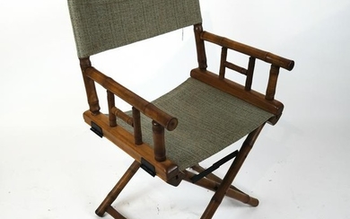 Faux Bamboo Foldable Captain's Chair