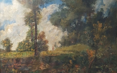 Herman lipót (Hungary 1884-1972) "Figure in the landscape"