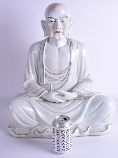 A VERY LARGE 1950S CHINESE PORCELAIN FIGURE OF A BUDDHA