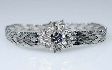 925 Silver - Bracelet - 0.55 ct - Sapphires