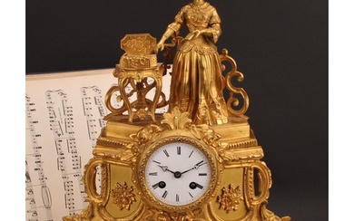 A 19th century French Louis XVI Revival ormolu mantel clock,...