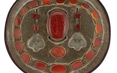 A 19th century cornelian intaglio cased parure