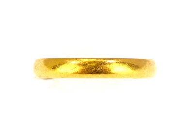 A 22ct gold thin wedding band, size L, approx. 1.9g.Condition...